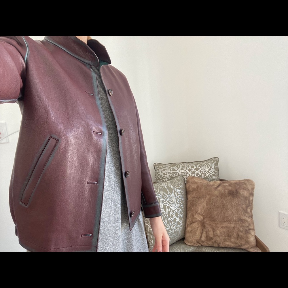 Prada Leather Button-Up Jacket - image 4